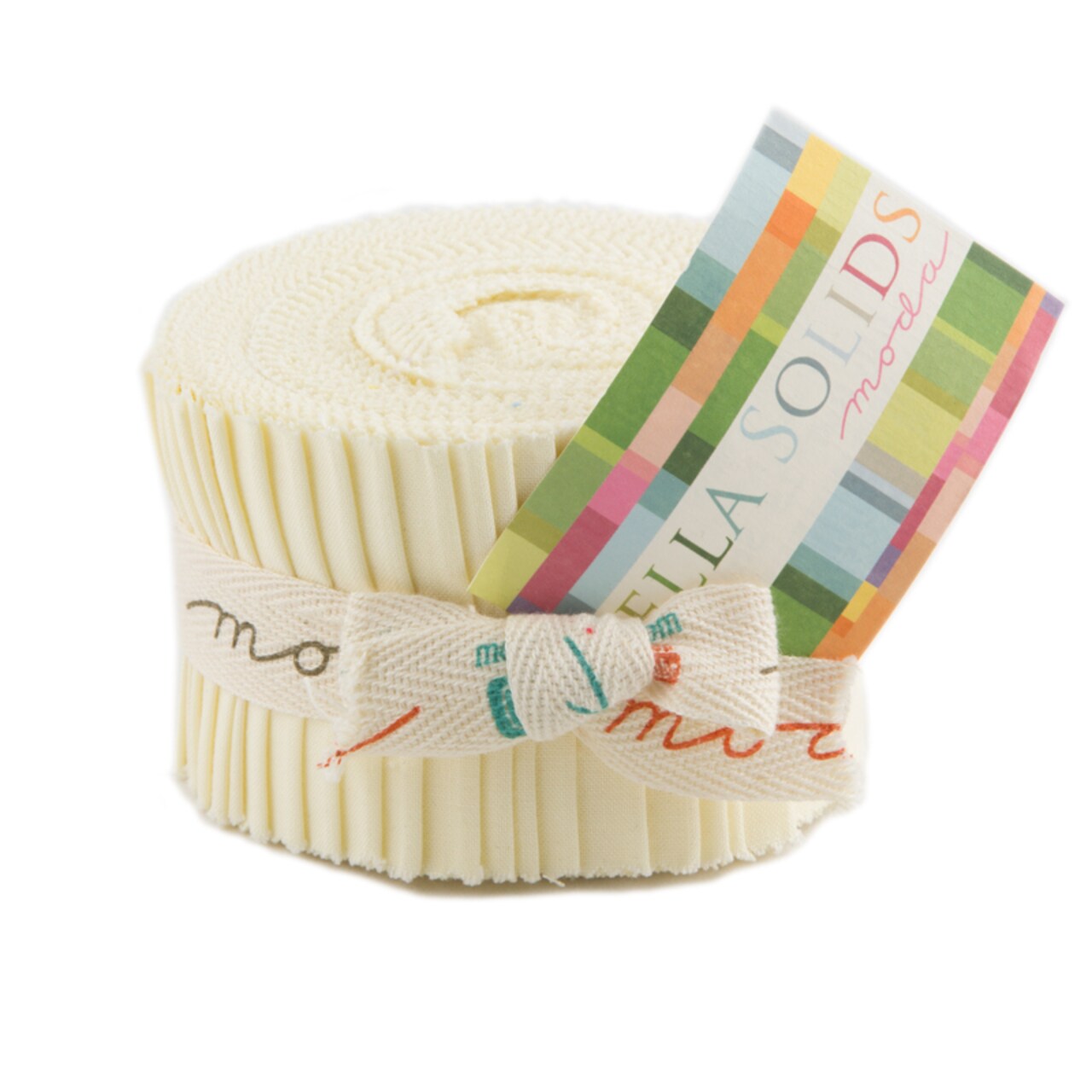 Bella Solids 2.5" Strip Junior Roll (Junior Jelly Roll) in Snow by Moda for Moda (9900JJR 11)